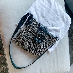 Authentic Michael Kors metal crossbody bag